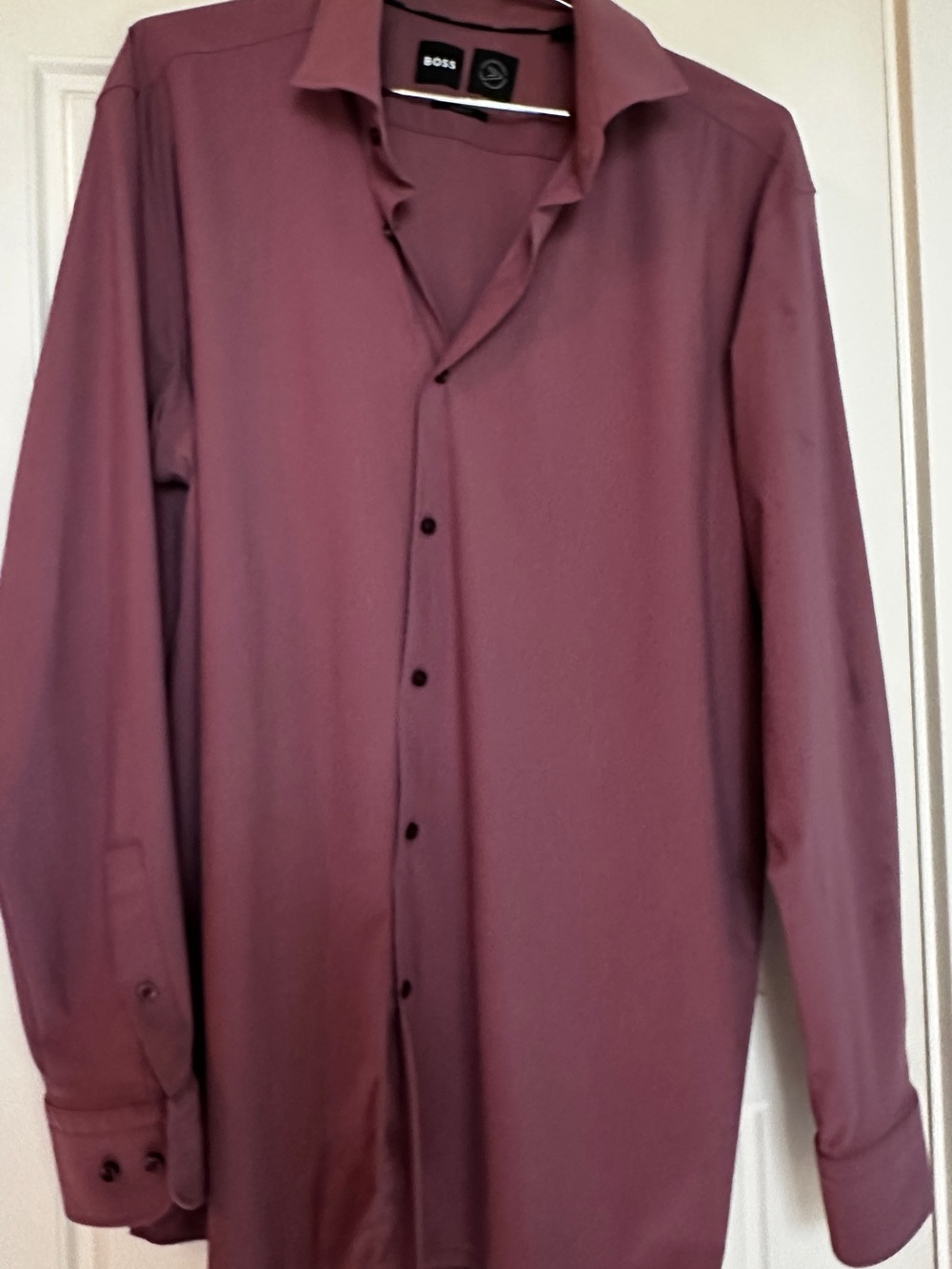 BOSS Men's Long-Sleeve Dress Shirt in Dusty Plum